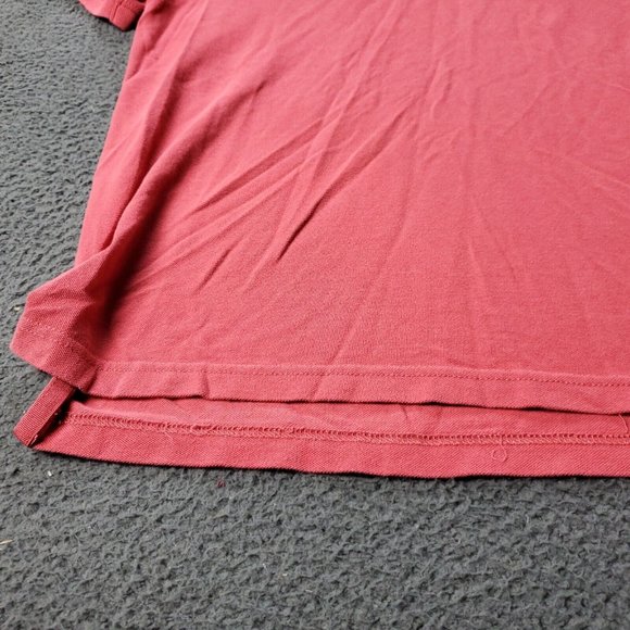 J. Crew Bowery Polo Shirt Short Sleeve Coral Egyptian Cotton Mens Size M Medium - Picture 7 of 9